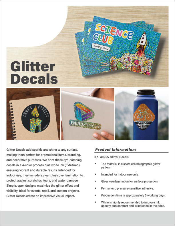 Wholesale Glitter Decals